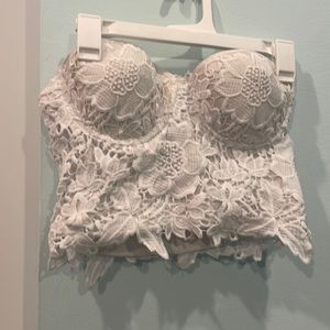 Crop lace top